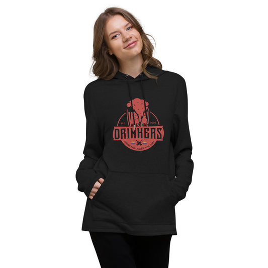 Unisex Lightweight Hoodie with Arizona Drinkers Logo on front