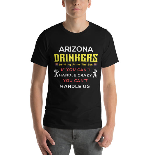 Unisex t-shirt with Drinkers Text on front