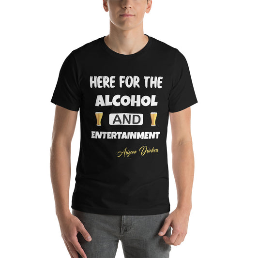 Unisex t-shirt with Drinkers Text on front
