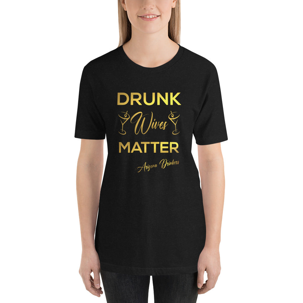 Short-Sleeve Unisex T-Shirt with Drinkers Text on front