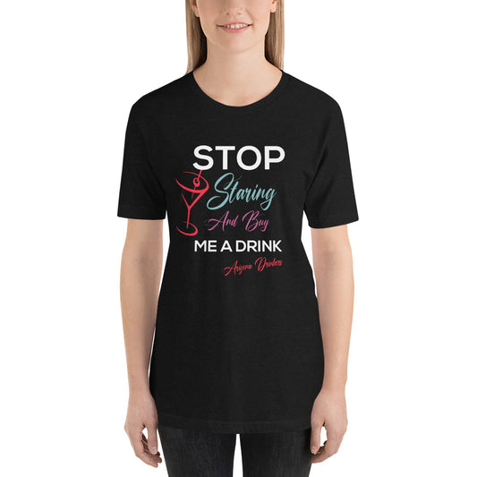 Short-Sleeve Unisex T-Shirt with Drinkers Text on Front