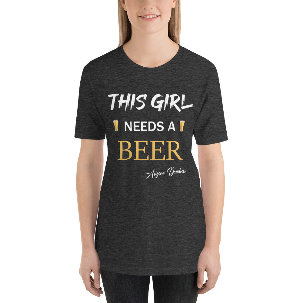 Unisex t-shirt with Arizona Drinkers Text on front