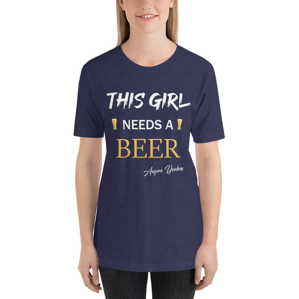 Unisex t-shirt with Arizona Drinkers Text on front
