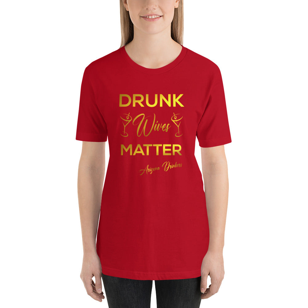 Short-Sleeve Unisex T-Shirt with Drinkers Text on front
