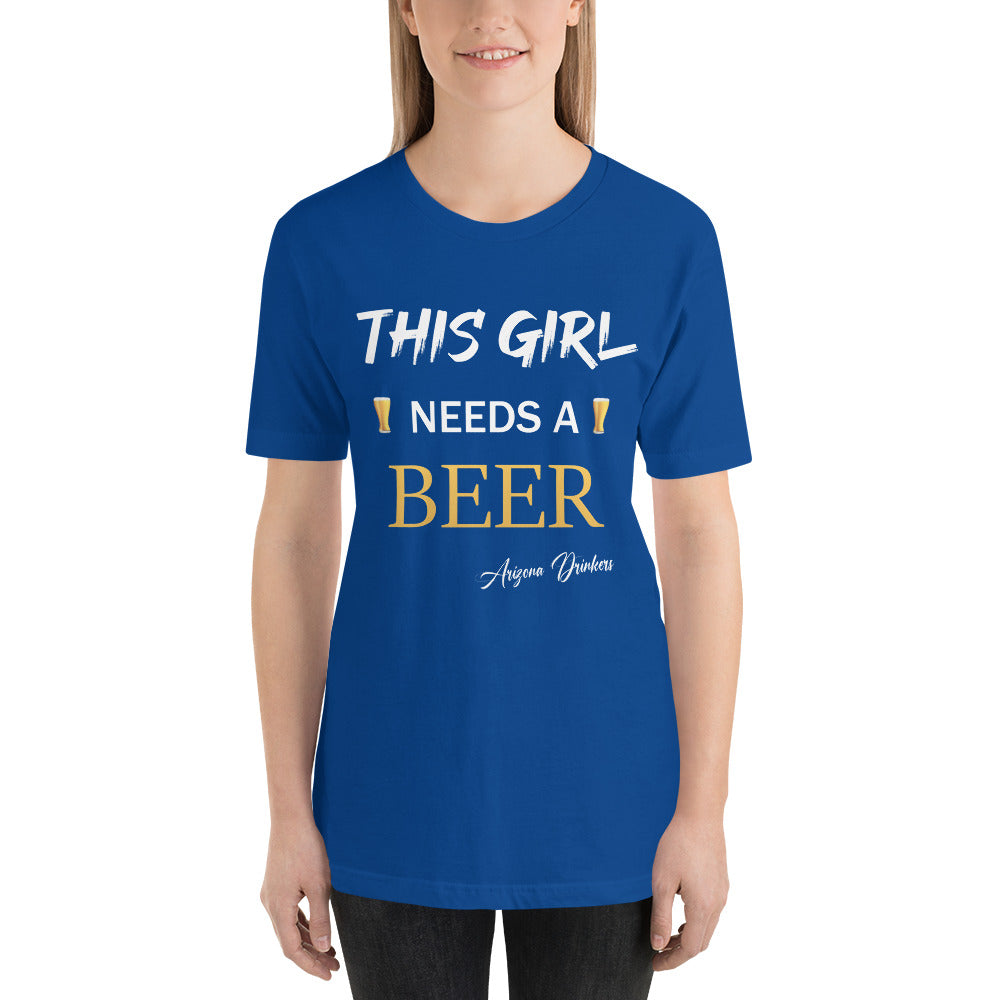Unisex t-shirt with Arizona Drinkers Text on front