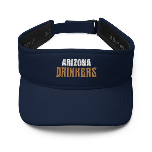 Visor with Arizona Drinkers in Brown Color on Front