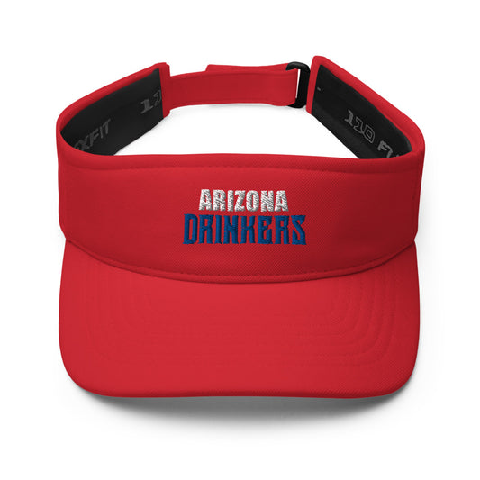 Visor with Arizona Drinkers in Blue Color on Front
